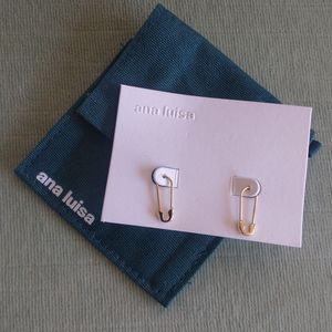 Ana Luisa SIA safety pin earrings, BNIB